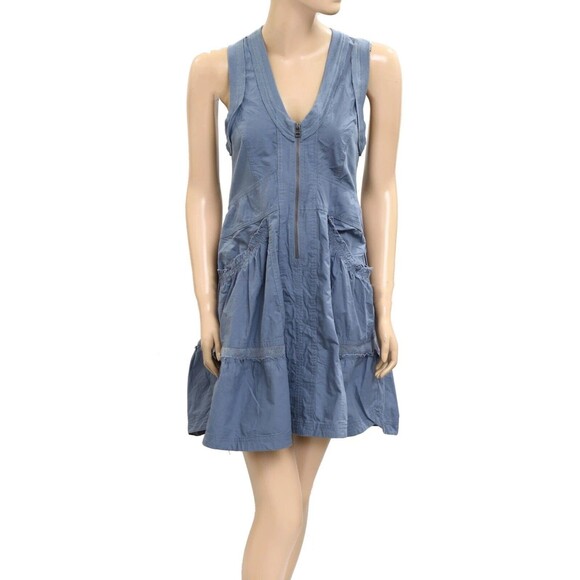 Daily Practice by Anthropologie Trek Utility Mini Dress Cotton Ruffle S 280407 - Picture 4 of 7